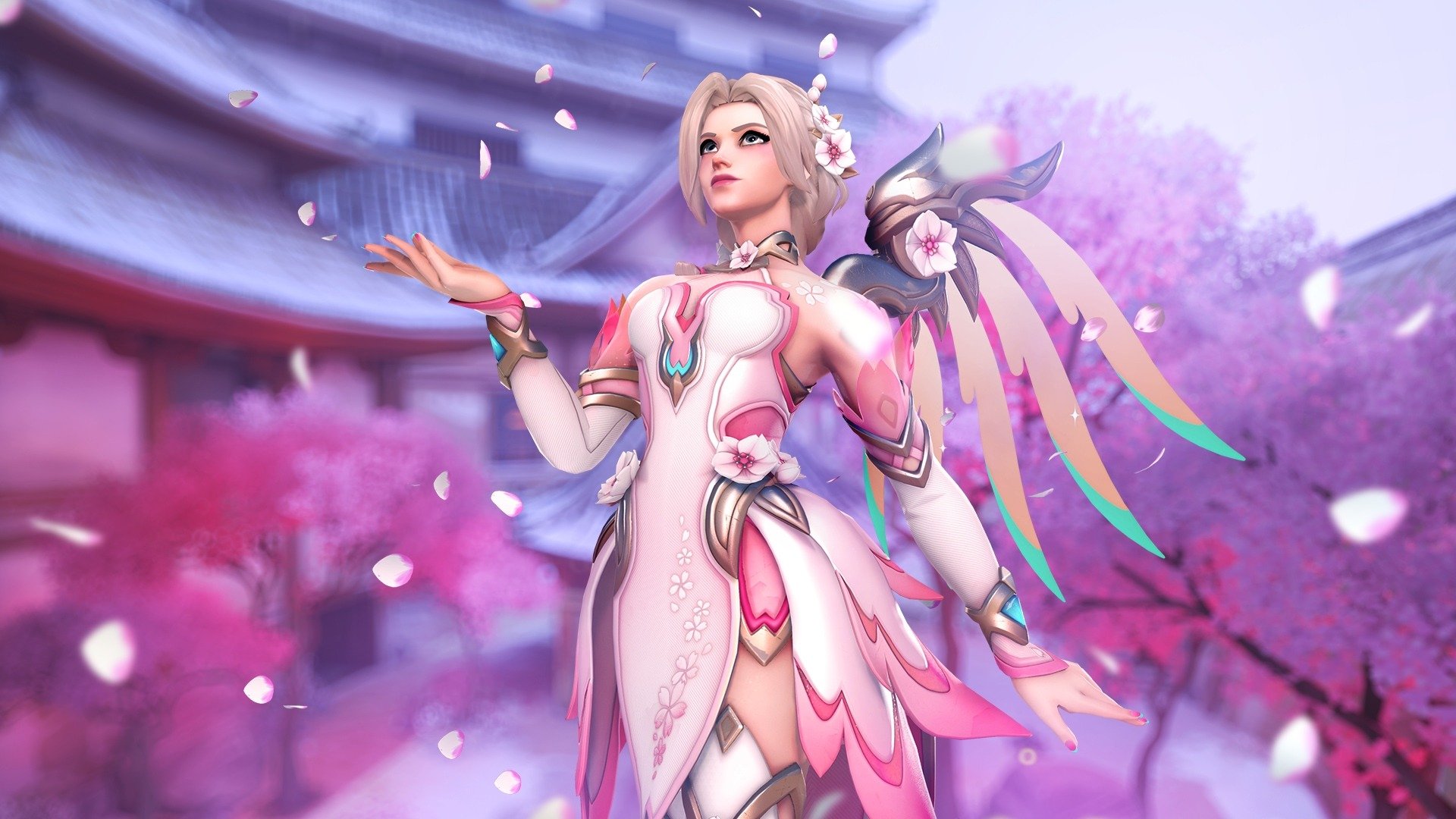 Mercy in her Sakura skin