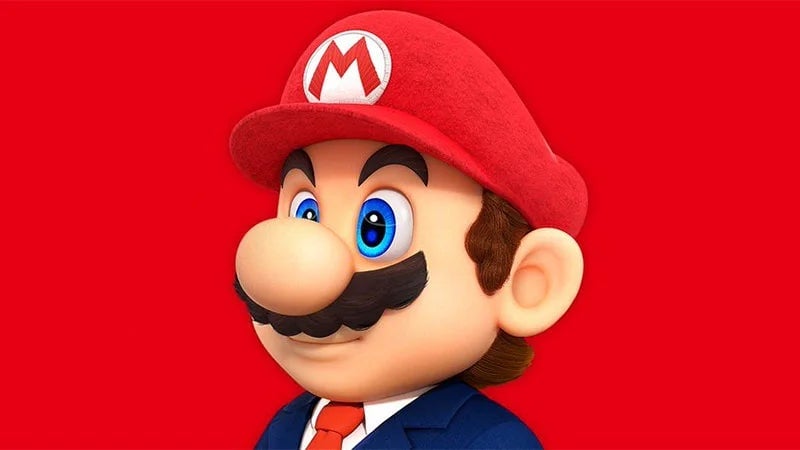 Mario wears a suit.