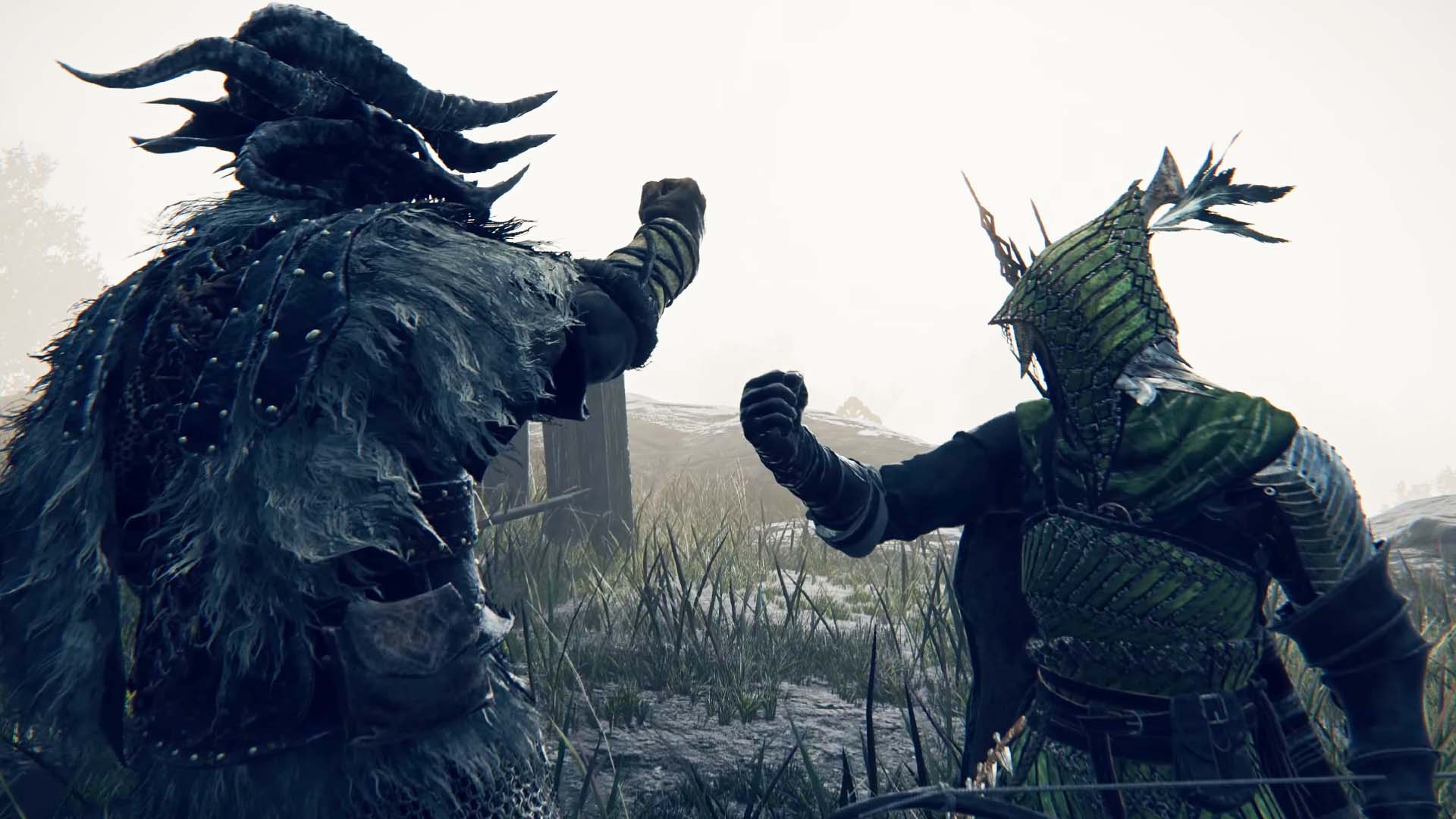 Elden Ring Nightreign characters fist-bump.