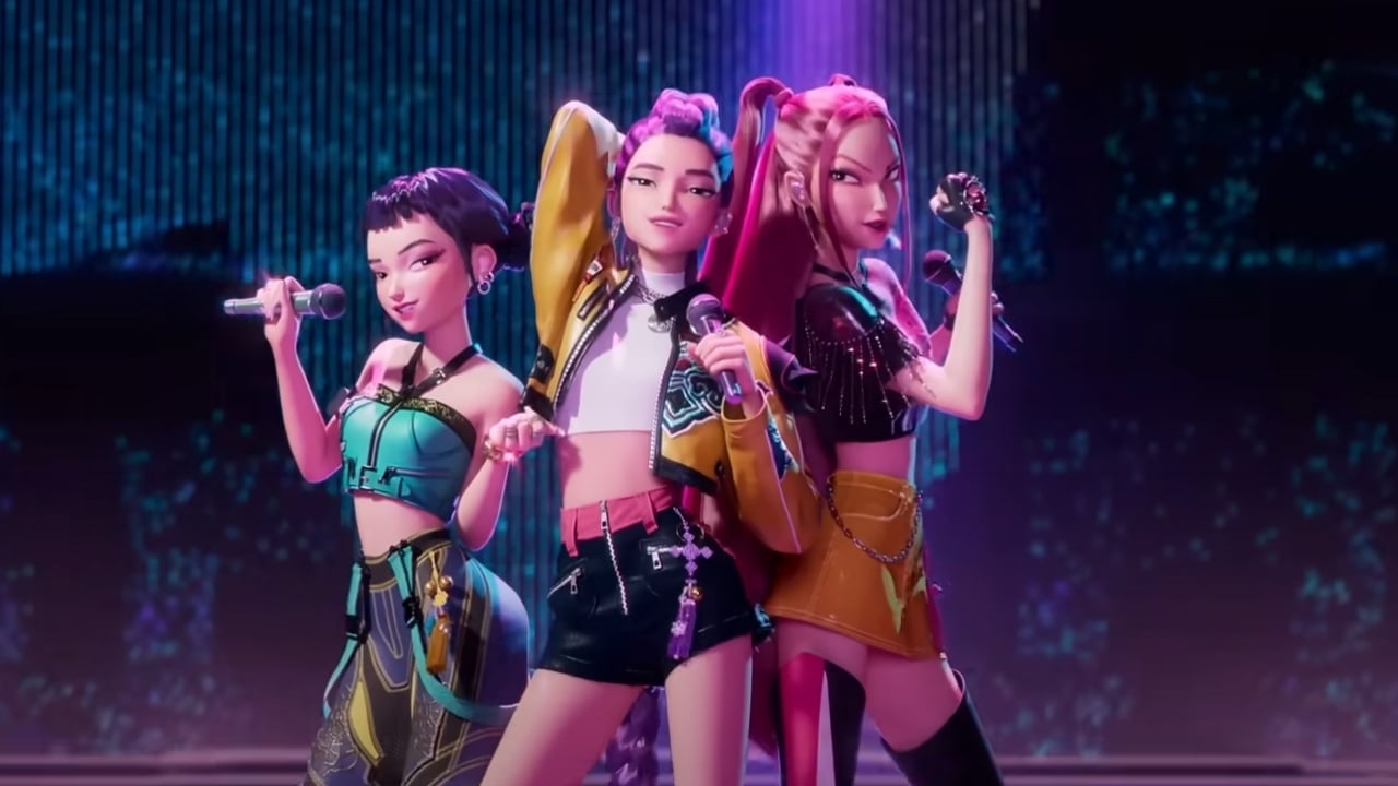 Huntr/x performing on stage