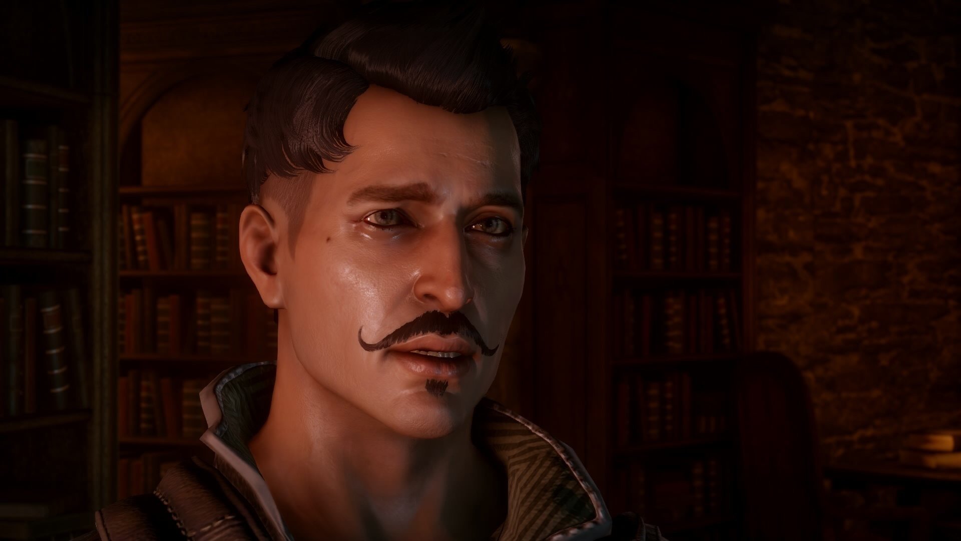 Dorian Pavus looks sad at something off-screen