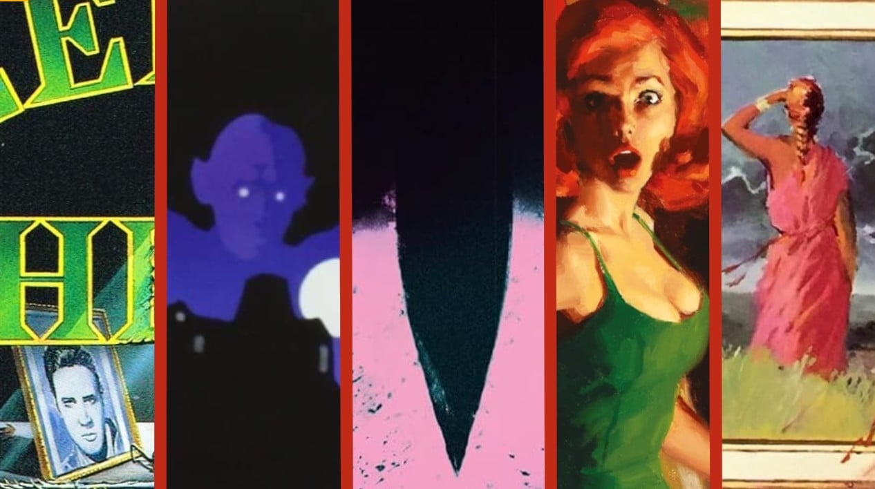 Five slices of Stephen King front pages.